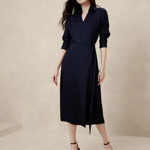 Elegant Black Wrap Dress